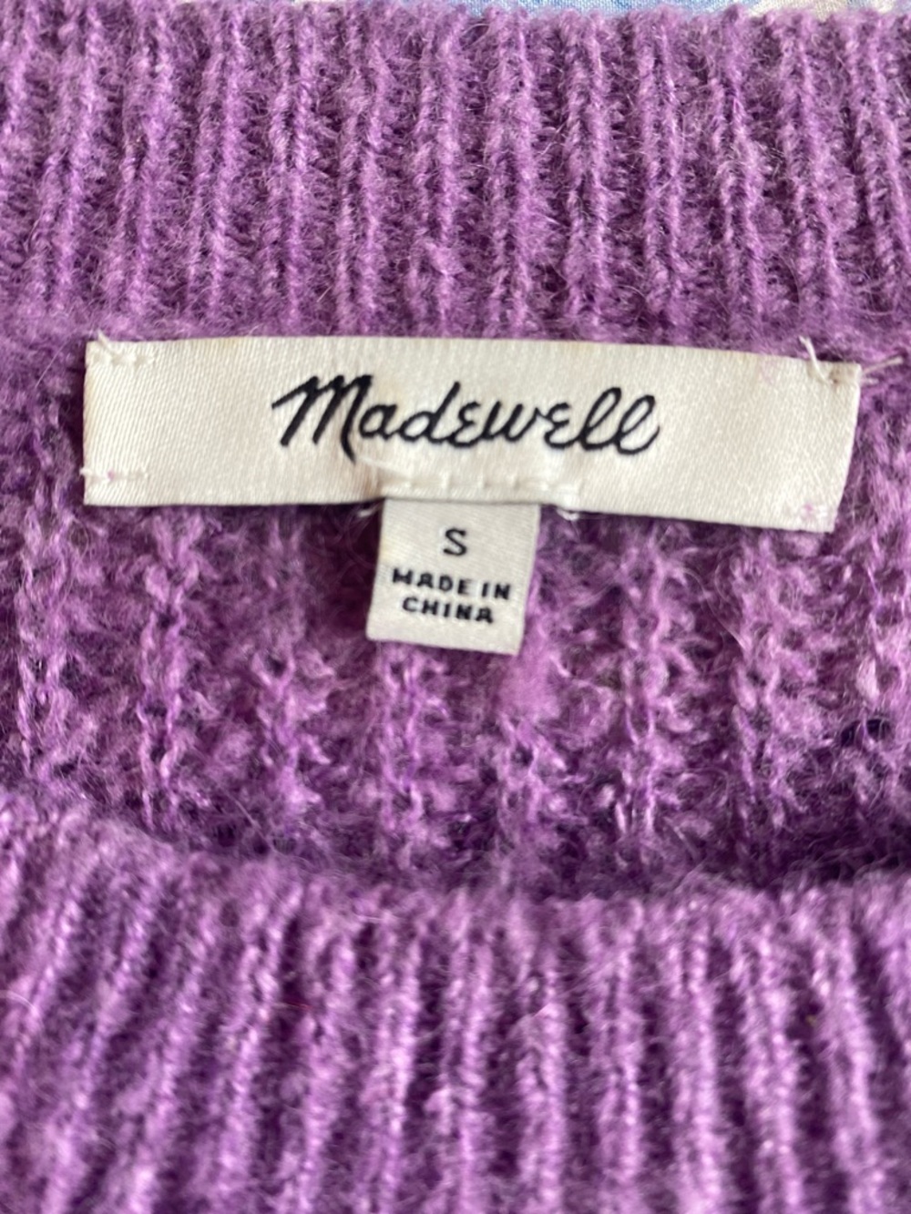 MADEWELL Ribbed Crewneck
Alpaca Blend Sweater in Heather
Amethyst - Picture 5 of 10